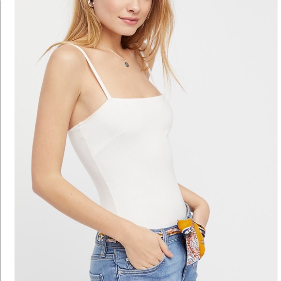 Free People Tops - Free People White Bodysuit